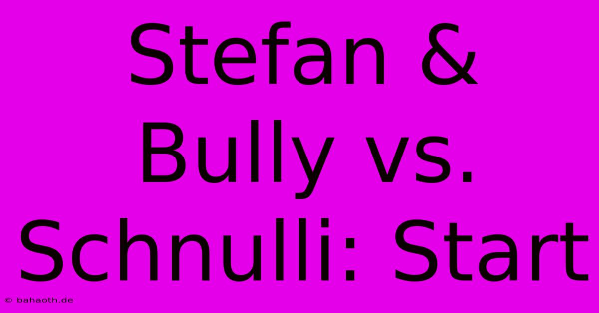 Stefan & Bully Vs. Schnulli: Start