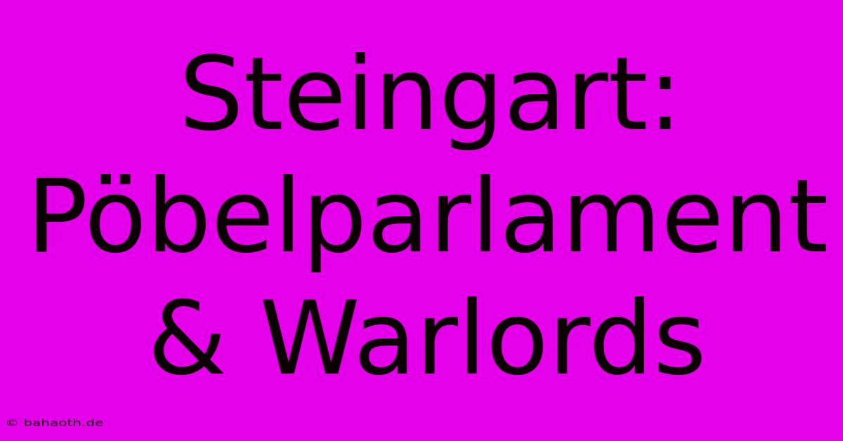 Steingart: Pöbelparlament & Warlords