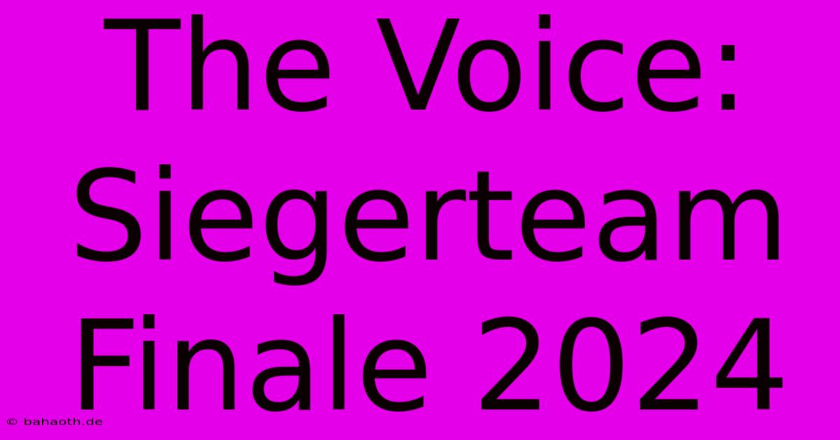 The Voice: Siegerteam Finale 2024