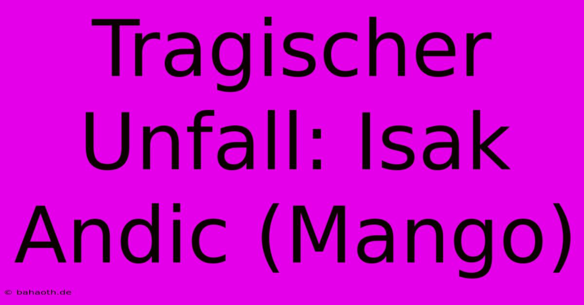 Tragischer Unfall: Isak Andic (Mango)