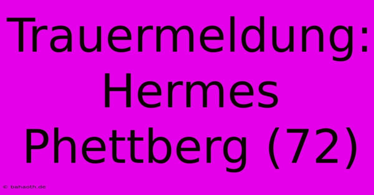 Trauermeldung: Hermes Phettberg (72)