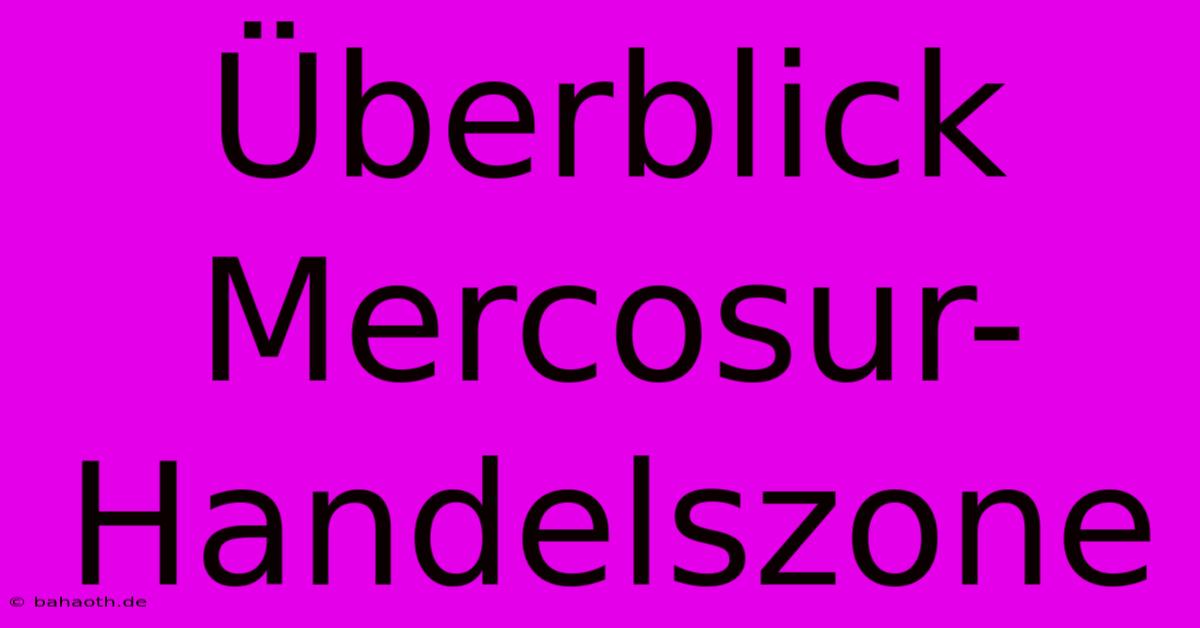 Überblick Mercosur-Handelszone