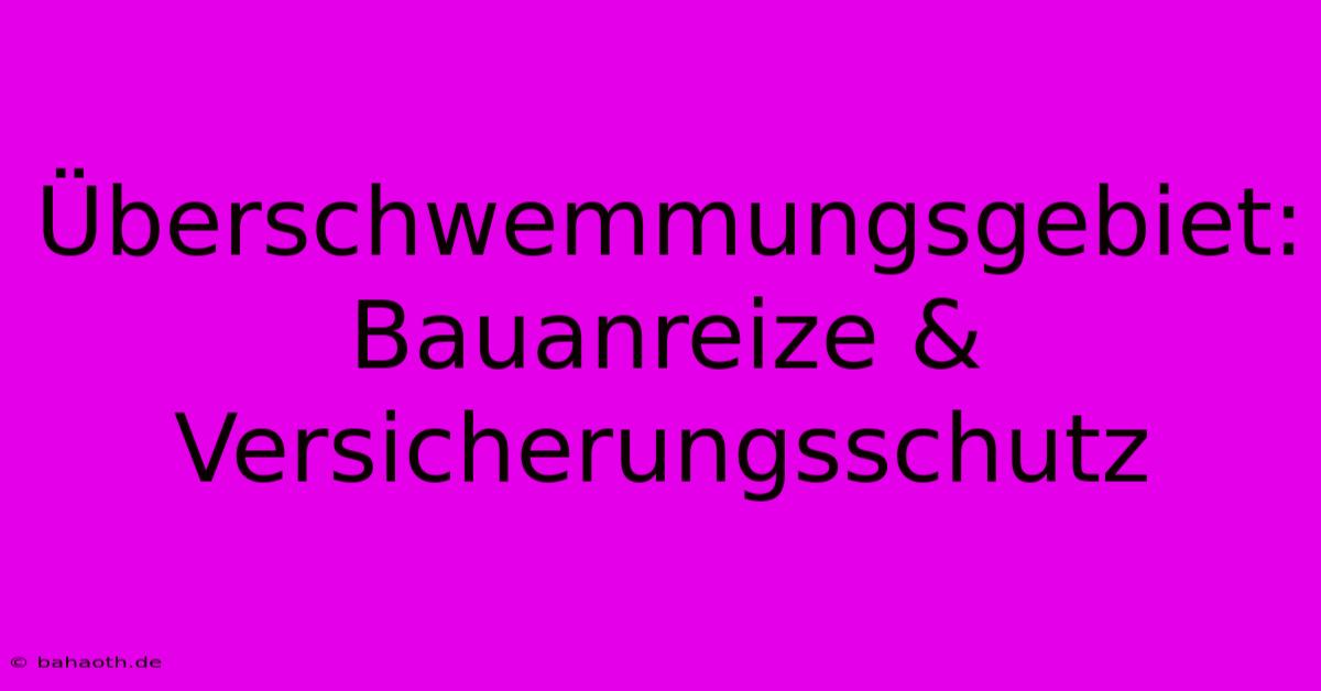 Überschwemmungsgebiet: Bauanreize & Versicherungsschutz