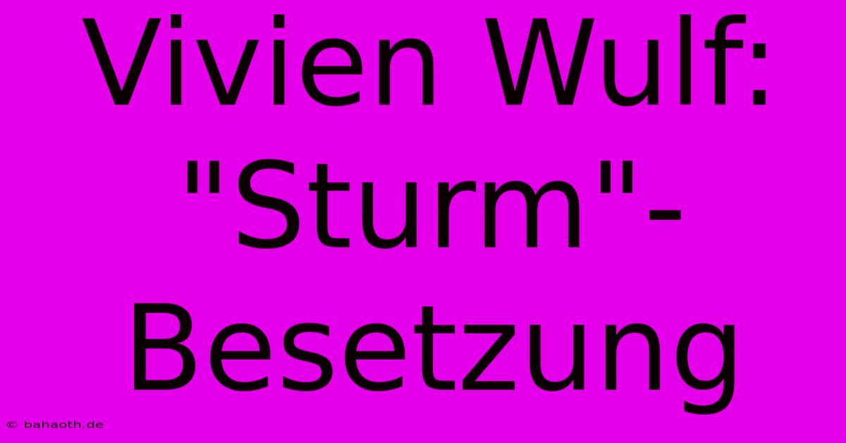 Vivien Wulf: 