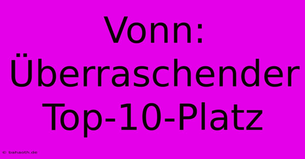 Vonn: Überraschender Top-10-Platz