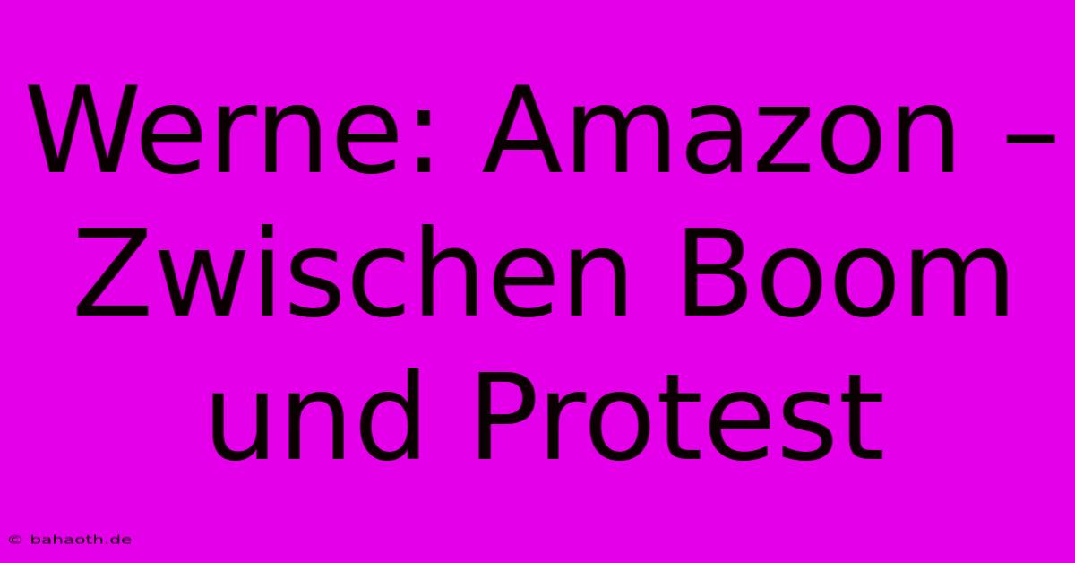 Werne: Amazon –  Zwischen Boom Und Protest