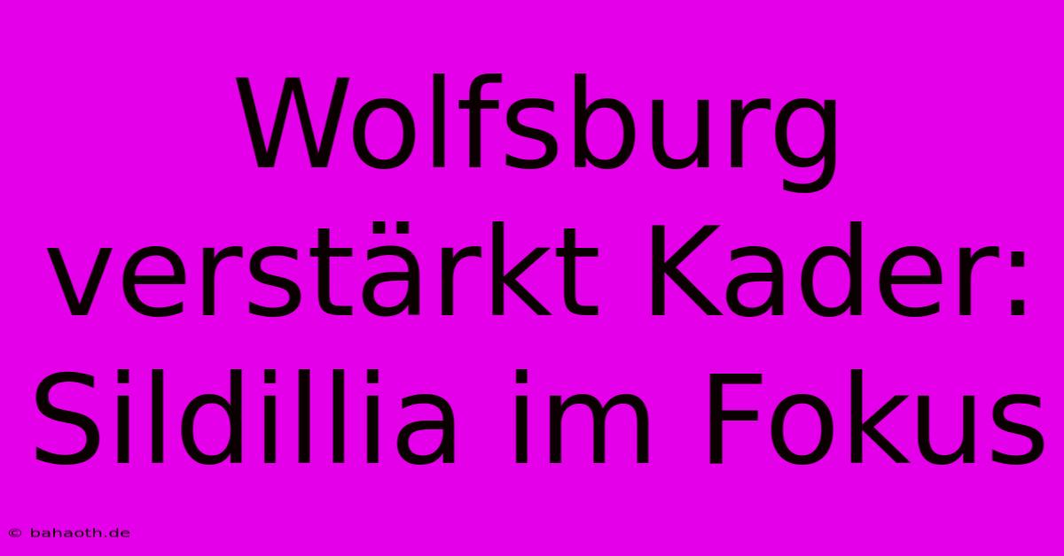 Wolfsburg Verstärkt Kader: Sildillia Im Fokus