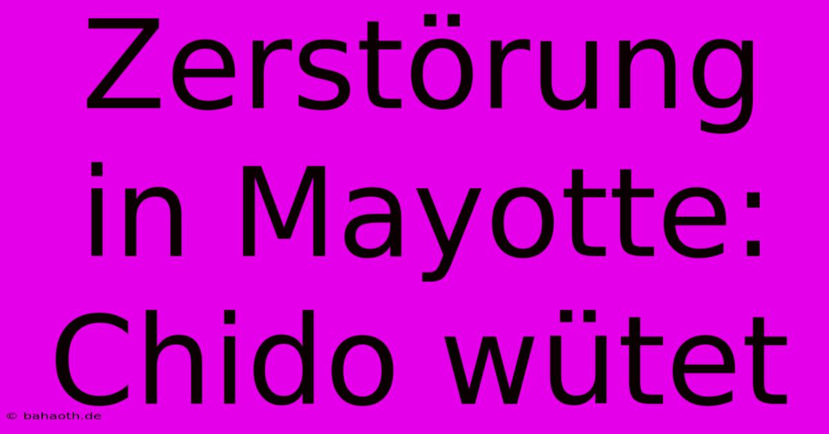 Zerstörung In Mayotte: Chido Wütet