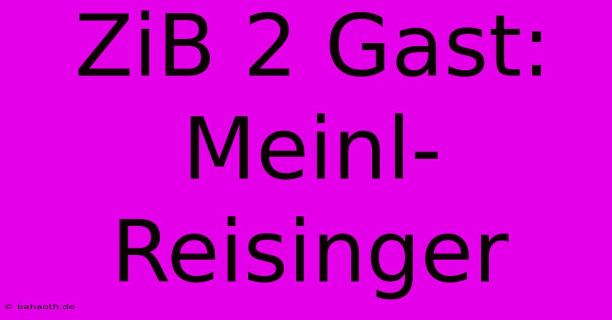 ZiB 2 Gast: Meinl-Reisinger