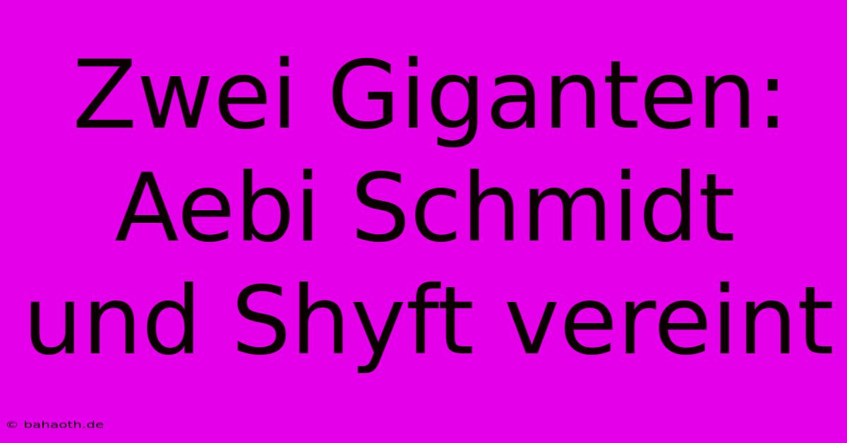 Zwei Giganten: Aebi Schmidt Und Shyft Vereint